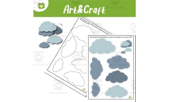 Clouds Art & Craft Printable – Cut, Color, and Build Activity | Weathe