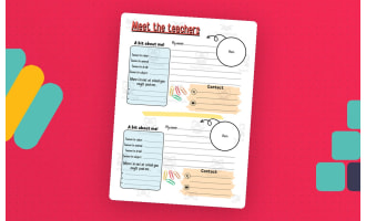 Co-teaching - Meet the Teacher Template / Back to School / First Day