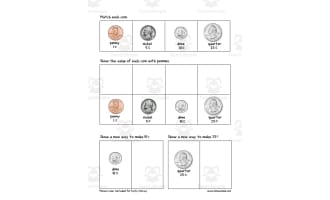Coin Value Work Mat