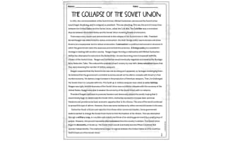Collapse of the Soviet Union Reading Packet