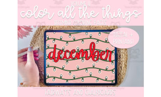 Color All The Things: December Coloring Page Set