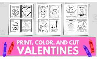 Color and Print Valentines Cards