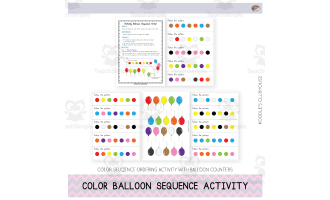 Color Balloon Sequence Activity
