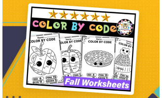 Colour by Code Worksheets for Addition Facts