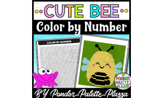 Color by Number - A Bee: Keep 'Em Busy