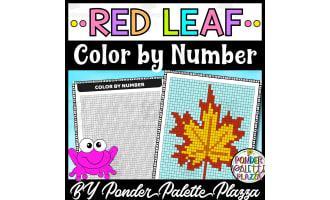 Color By Number - Autumn Leaf - Coloring Activity
