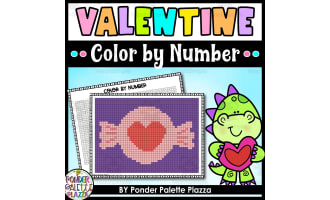 Color by Number Candy - Valentine's Day