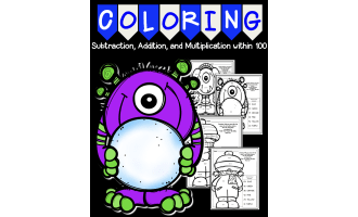 Color By Number: Math: subtract, add, multiply, divide