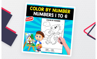 COLOR BY NUMBER | NUMBERS 1 TO 6