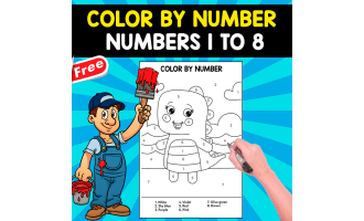 COLOR BY NUMBER | NUMBERS 1 TO 8