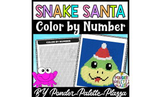 Color by Number - Snake Santa: Keep 'Em Busy