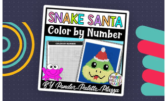 Color by Number - Snake Santa: Keep 'Em Busy
