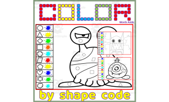 Color by Shape Code | MONSTERS