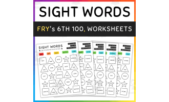 Color by Sight Word Game, High Frequency FRY Words, 6th 100 - SET 8