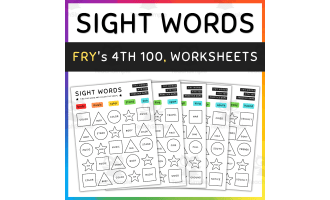 Color by Sight Word Practice Game, High Frequency FRY Words, 4th 100 - SET 8