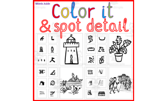 Color it Spot Detail Worksheets