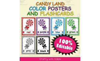 Alphabet Poster & Flashcards in Pastel Rainbow Theme - 100