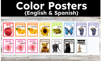Color Posters in English & Spanish