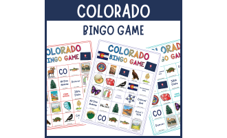 Colorado centennial bingo game luau symbols culture history activities