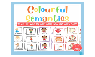 Colorful Semantics - What Like, Who to, How and When Cards