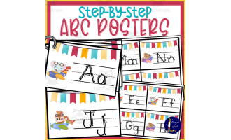 Colorful Step-by-Step ABC Posters