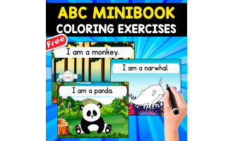 COLORING BOOK OF THE ALPHABET | ANIMAL THEMED