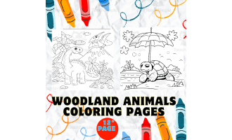 Coloring Book - Woodland Animals Coloring Pages - Forest Animals Color
