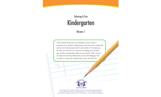 Coloring Is Fun: Kindergarten Volume 1