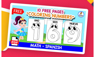 COLORING NUMBERS IN SPANISH | NUMBERS 1 TO 10