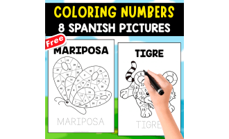 COLORING SEQUENCE OF NUMBERS | 8 SPANIS PICTURES