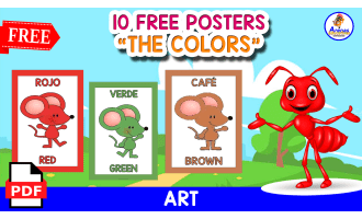 COLORS IN SPANISH - ENGLISH | 10 FREE POSTERS