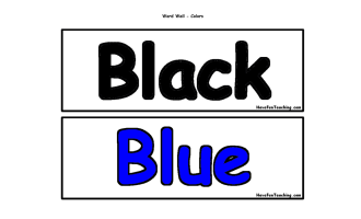 Colors Word Wall