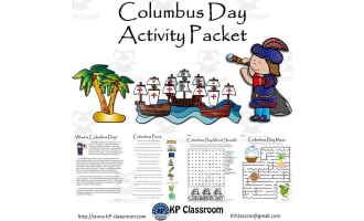 Columbus Day Reading Writing Drawing Activity Packet