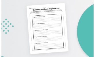 Combining and Expanding Sentences – Writing Practice