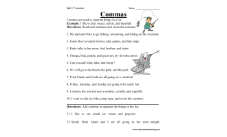 Adding Commas in a Series Worksheet by Teach Simple Adding Commas in a Series Worksheet by Teach Simple