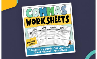 Commas Worksheets - 4 Grammar Practice Activities Worksheets