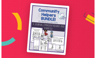 Community Helpers Bundle | Journal, Emergent Reader & Puppets