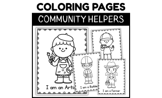 Community Helpers Coloring Pages for kids jobs | Labor Day