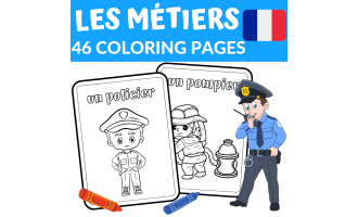 Community Helpers Coloring Pages in French