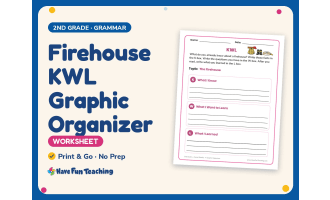 Community Worksheet: Firehouse KWL Graphic Organizer – 2nd Grade