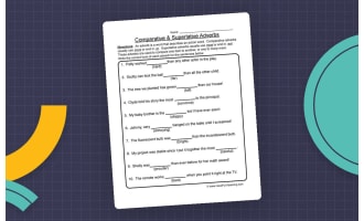 Comparative & Superlative Adverbs Worksheet