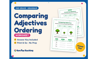 Comparing Adjectives Ordering Worksheet – 2nd Grade Grammar Practice
