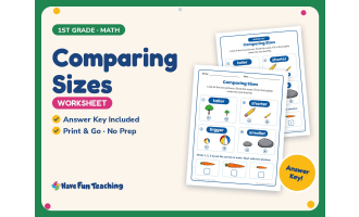 Comparing Sizes Worksheet – 1st Grade Measurement Practice