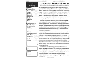 Competition, Markets + Prices Reading Packet