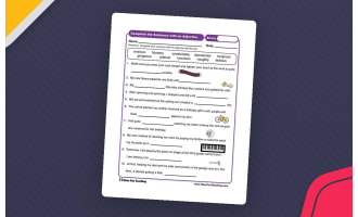 Complete the Sentence with an Adjective Worksheet