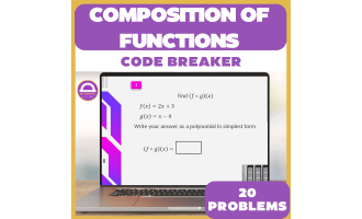 Composition of Functions Digital Code Breaker Activity & Worksheet
