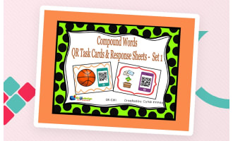 Compound Words QR Task Cards & Response Sheets - Set 1 - EBOOK