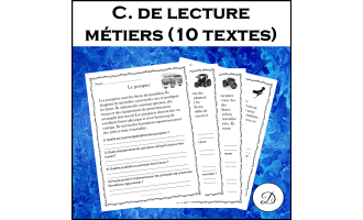 Compréhension de lecture - Professions et métiers (10 textes)