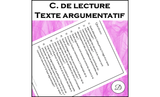 Compréhension de lecture - Txt argumentatif