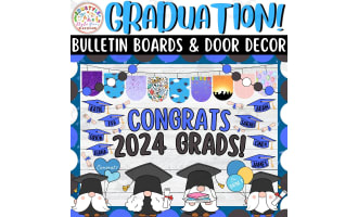 Congrats 2024 grads!: Graduation Bulletin Boards And Door Decor Kits